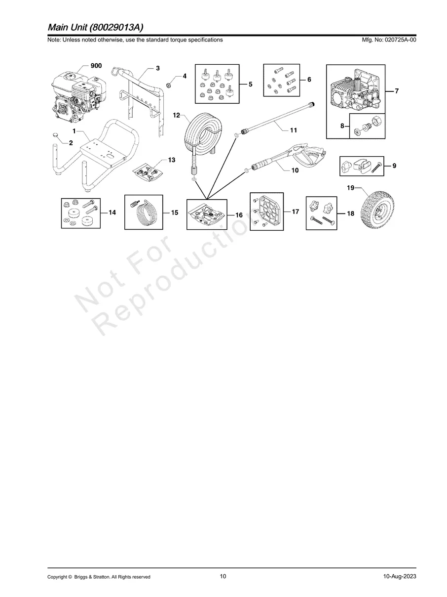 BRIGGS AND STRATTON, 020725A-00, IPL.10